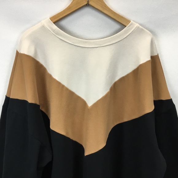 Torrid Super Soft Fleece Chevron Colorblock Sweatshirt Relaxed Fit Size 4X - Picture 3 of 10